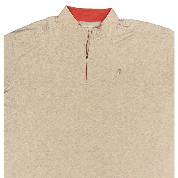 Coolibar Men's Shirt 1/4 Quarter Zip XXL UPF 50+ Sun Protection 2XL Pullover EUC - Picture 2 of 9